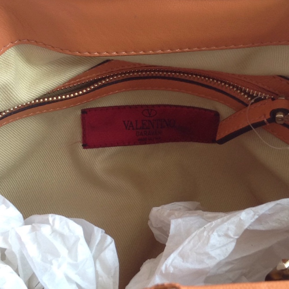 Valentino orange leather handbag - Picture 3 of 4